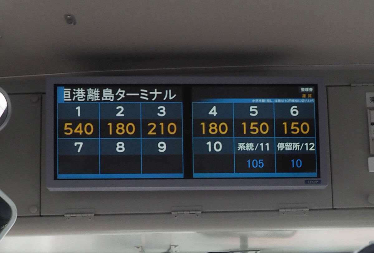 石垣空港バス料金